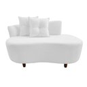 Ver imagem 2 de Namoradeira Sofá Feijão Suria Orgânica Couro Branco