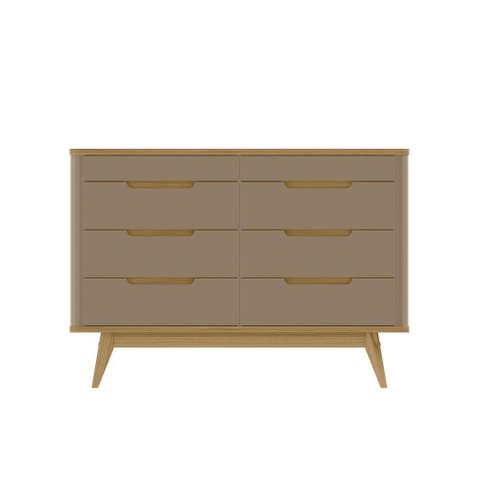 Cômoda Quarto Vicenza 8 Gavetas com Pés Fendi/Hanover