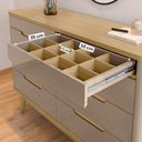Ver imagem 2 de Cômoda Quarto Vicenza 8 Gavetas com Pés Fendi/Hanover