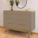 Ver imagem 4 de Cômoda Quarto Vicenza 8 Gavetas com Pés Fendi/Hanover
