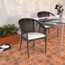 Ver imagem 2 de Kit 6 Cadeiras Alumínio Fibra Sintética com Assento Tabaco