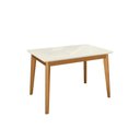 Ver imagem 1 de Mesa de Jantar em Madeira Maciça Kappesberg Canela/off White 120cm