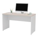 Ver imagem 4 de Mesa de Escritório Escrivaninha Tampo 120cm Carvalho e Branco Bege