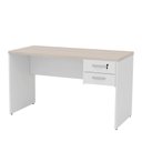 Ver imagem 4 de Escrivaninha Mesa Escritório com Gaveta Tampo 120cm Carvalho E Branco