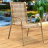 Cadeira de Junco Romana Jardim Área Externa Capupuccino - 7