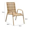 Cadeira de Junco Romana Jardim Área Externa Capupuccino - 5