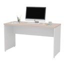 Ver imagem 4 de Mesa de Escritório Escrivaninha Tampo 140cm Carvalho e Branco Bege