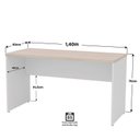 Ver imagem 5 de Mesa de Escritório Escrivaninha Tampo 140cm Carvalho E Branco