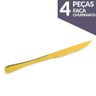 Jogo de Faca Churrasco Aço Inox Ouro 4 Peças Gourmet Mix - 1