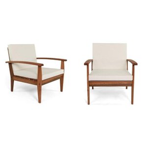 Conjunto com 2 Poltronas de Madeira Isis