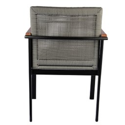 Mesa de Jantar 1,50m Zurick de Madeira 6 Poltronas Jantar Cor Cinza - 2