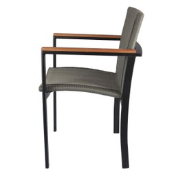 Mesa de Jantar 1,50m Zurick de Madeira 6 Poltronas Jantar Cor Cinza - 4