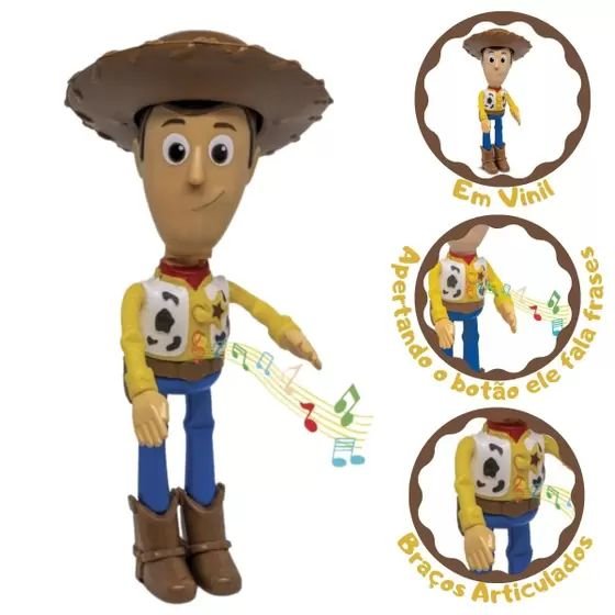 Boneco Woody Toy Story com Som e Frases Elka|luart´s Decor