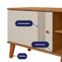 Ver imagem 5 de Rack Estante Denver 180cm Tv até 75 Polegadas Multifuncional com Portas Peternella Móveis