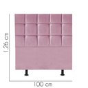 Ver imagem 2 de Cabeceira Estofada Cama Box Solteiro 100cm Espanha Suede Rosa Bebe- Mabe Magazine