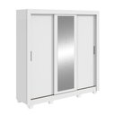 Ver imagem 1 de Guarda Roupa Casal 3 Portas com Espelho Atlas com Pés Branco