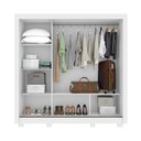 Ver imagem 3 de Guarda Roupa Casal 3 Portas com Espelho Atlas com Pés Branco