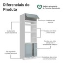 Ver imagem 3 de Torre Quente 70 cm 3 Portas Branco/Cinza Lux Madesa