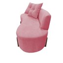 Ver imagem 3 de Namoradeira Sofá Feijão Luna Orgânica Suede Rosa