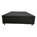 Ver imagem 3 de Cama Viuva Box Baú 128x188 - Suede - Preto