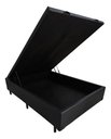 Ver imagem 1 de Cama Viuva Box Baú 128x188 - Suede - Preto