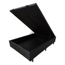 Ver imagem 4 de Cama Viuva Box Baú 128x188 - Suede - Preto
