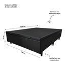 Ver imagem 2 de Cama Viuva Box Baú 128x188 - Suede - Preto