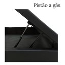 Ver imagem 5 de Cama Viuva Box Baú 128x188 - Suede - Preto