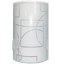 Ver imagem 1 de Arandela Moderna Solaris Calha Vidro Curvo Tema Geometrico