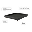 Ver imagem 3 de Cama Box King Nami Corano com Pés de Madeira Preto 210cm Nexta Casa