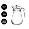 Jogo 2 Jarras de Vidro Flora com Tampa Acrílico 1,5 Litros - Tuut - 2