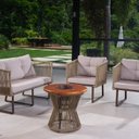 Ver imagem 1 de Conjunto Sofá Amsterdã 1 e 2 Lugares com Mesa de Centro