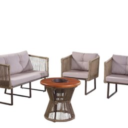 Conjunto Sofá Amsterdã 1 e 2 Lugares com Mesa de Centro - 2