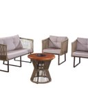 Ver imagem 2 de Conjunto Sofá Amsterdã 1 e 2 Lugares com Mesa de Centro