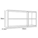 Ver imagem 3 de Armário Cozinha 120cm 3 Portas Evidence - Branco