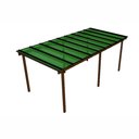 Ver imagem 1 de Kit Policarbonato Verde 6mm 6,00m x 2,00m - Perfis Naturais