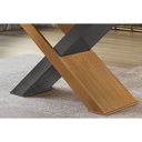 Ver imagem 6 de Mesa para Cozinha Imperatriz C/tampo Madeirado Vidro Canto Curvo 180x90cm Off White/imbuia/vidro Off