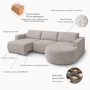 Ver imagem 7 de Sofá Living com Chaise Retrátil e Reclinável 3 Lugares Marrom Encantus 292cm