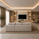 Ver imagem 3 de Sofá Living com Chaise Retrátil e Reclinável 3 Lugares Marrom Encantus 292cm