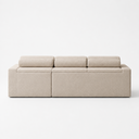 Ver mais imagens de Sofá Living com Chaise Retrátil e Reclinável 3 Lugares Marrom Encantus 292cm