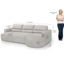 Ver imagem 3 de Sofá Living Retrátil e Reclinável Encantus 3 Lugares 292cm Bege