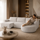 Ver imagem 4 de Sofá Living Retrátil e Reclinável Encantus 3 Lugares 292cm Bege