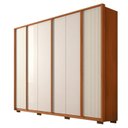Ver mais imagens de Guarda-Roupa Casal 6 Portas 4 Gavetas Microripado MDF Cleo Freijo Off White