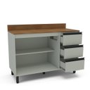 Ver imagem 3 de Balcão de Cozinha 120x92,5cm 3 Gavetas 2 Portas com Tampo Verde 250002