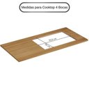 Ver imagem 5 de Balcão para Cooktop 4 Bocas Cronus Cinamomo Grafite Arte Móveis