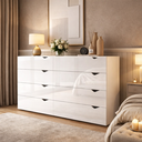 Ver imagem 1 de Cômoda 8 Gavetas 83,5cm x 150cm Porto Branco