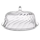 Ver imagem 1 de Porta Bolo Torta 25cm Transparente Glassy com Cúpula Crippa