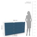 Ver imagem 3 de Cômoda 8 Gavetas 83,5cm X 150cm Porto