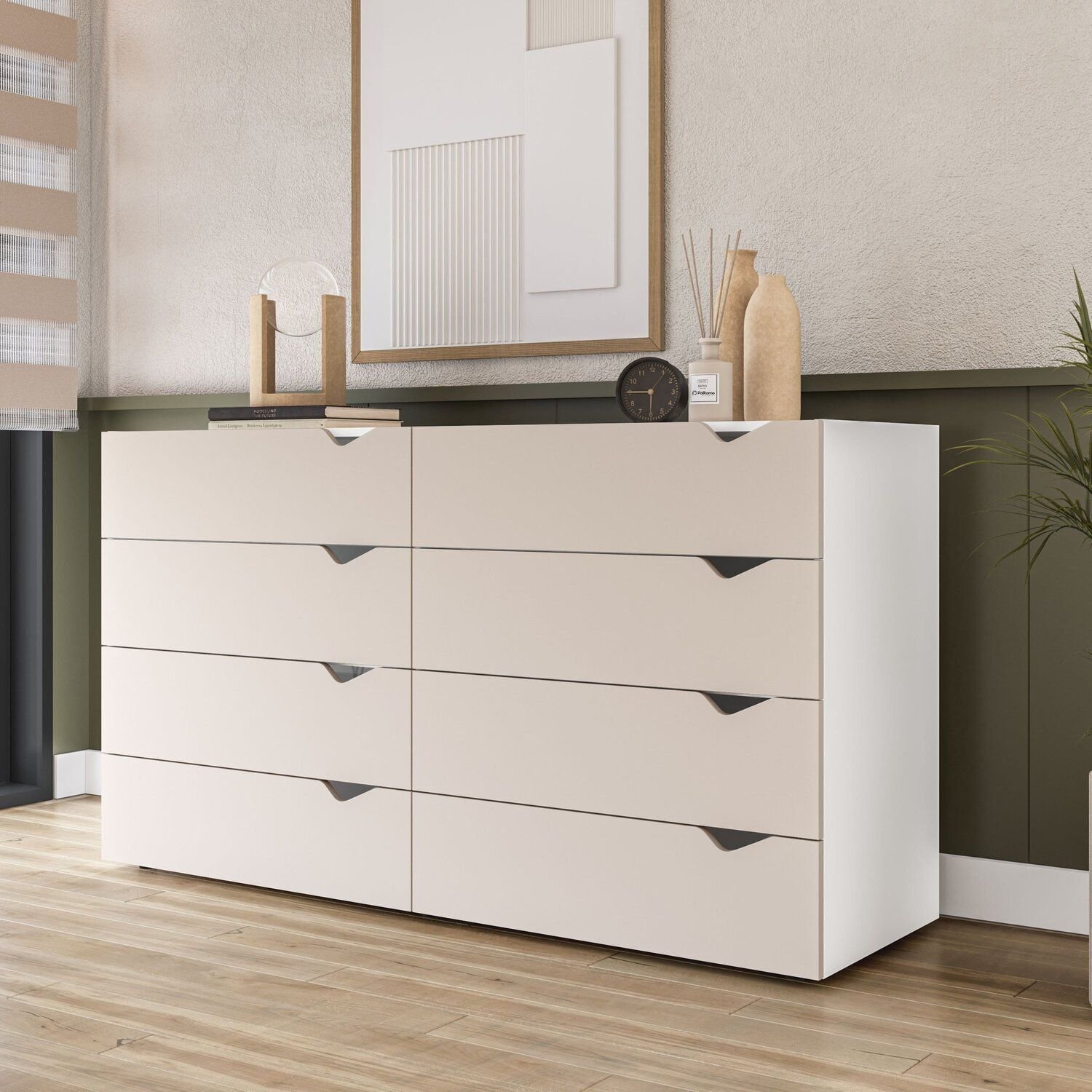 Cômoda 8 Gavetas 83,5x150,1x46 Cm Porto - 1