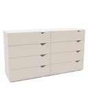 Ver imagem 2 de Cômoda 8 Gavetas 83,5x150,1x46 cm Porto Bege/Branco/Creme